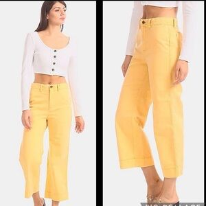 Gap High Rise Wide Leg Cropped Jeans